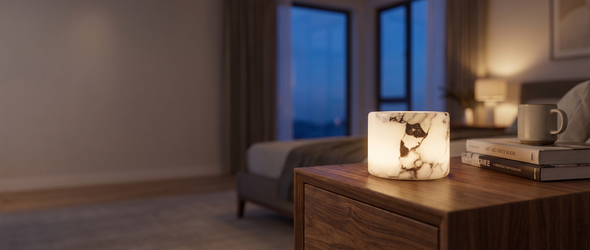 Pietra Lunare Genuine Marble Cordless Touch Lamp Rechargeable