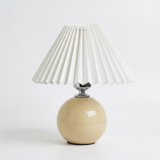 
Carezza Pleated Ceramic Table Lamp with E26 Push-Button Switch