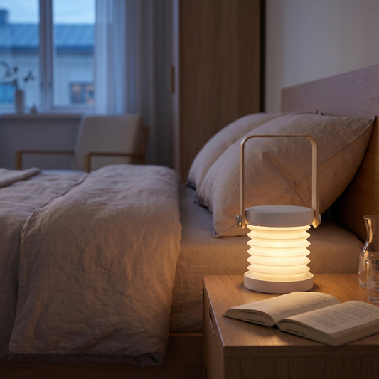 
Luce Nomade Folding Cordless Travel Lantern with Birch Handle