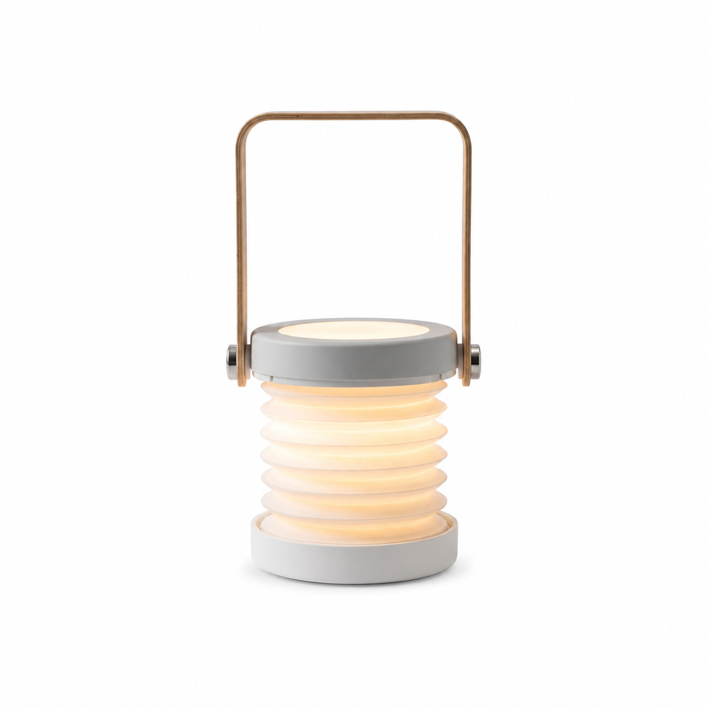 
Luce Nomade Folding Cordless Travel Lantern with Birch Handle