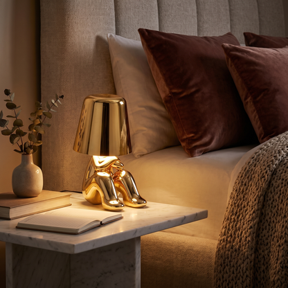 Pensatore Aureo Golden Statuette Cordless Table Lamp