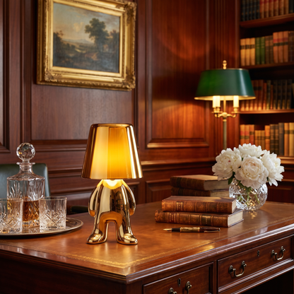 Pensatore Aureo Golden Statuette Cordless Table Lamp