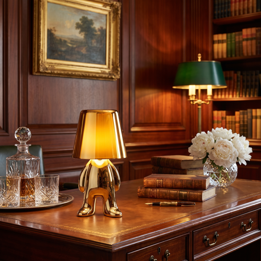
Pensatore Aureo Golden Statuette Cordless Table Lamp