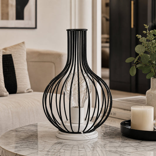 
Aurello Decanter Iron Cage Table Lamp with LED Copper Wire