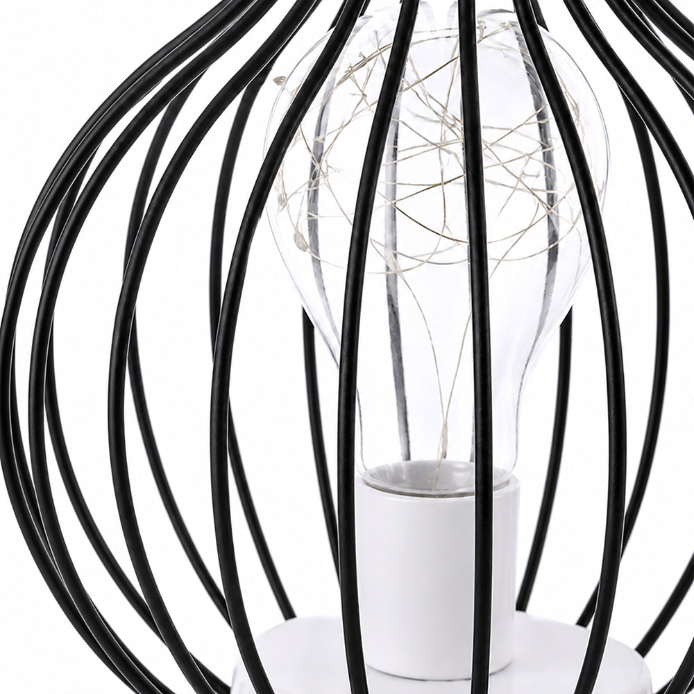 
Aurello Decanter Iron Cage Table Lamp with LED Copper Wire