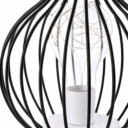Aurello Decanter Iron Cage Table Lamp with LED Copper Wire