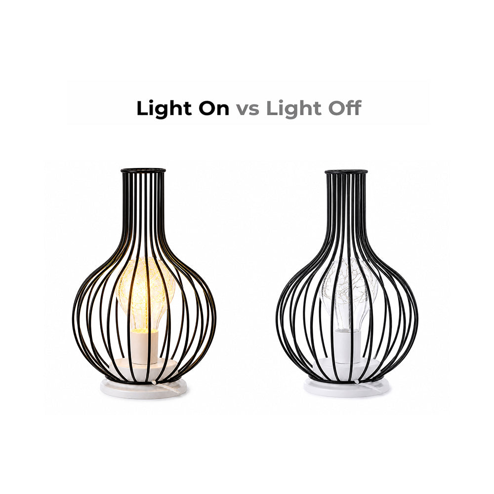 
Aurello Decanter Iron Cage Table Lamp with LED Copper Wire