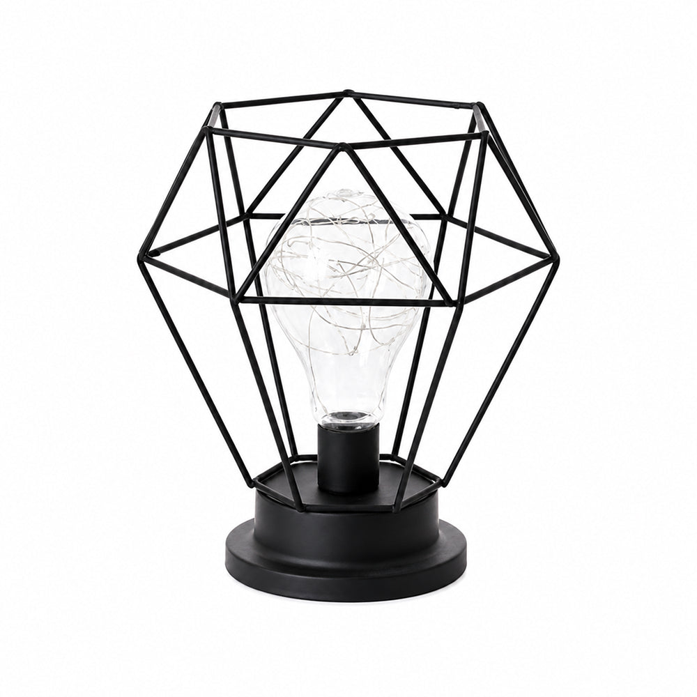 
Orvane Diamond Cage Iron Table Lamp with LED Copper Wire