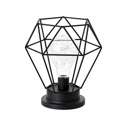 Orvane Diamond Cage Iron Table Lamp with LED Copper Wire