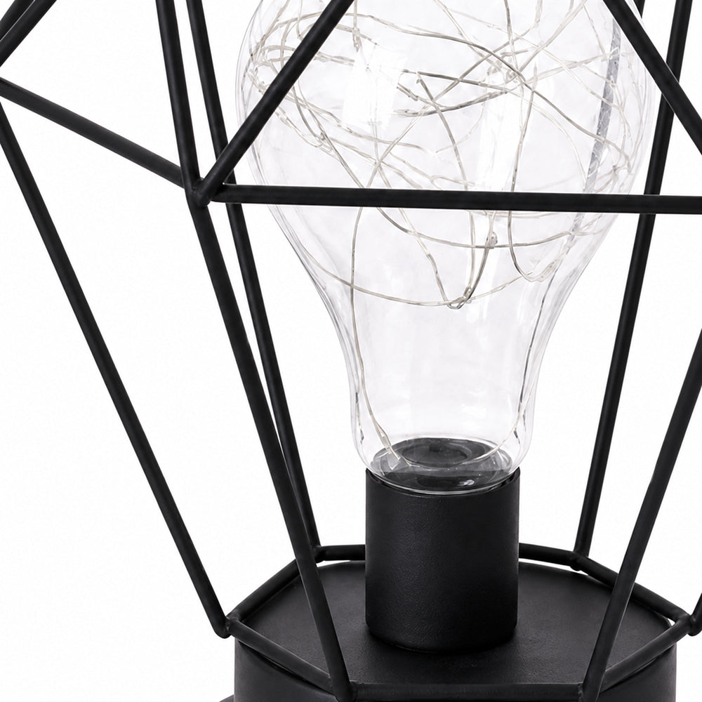 
Orvane Diamond Cage Iron Table Lamp with LED Copper Wire