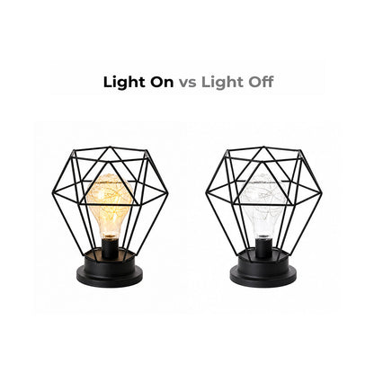 Orvane Diamond Cage Iron Table Lamp with LED Copper Wire