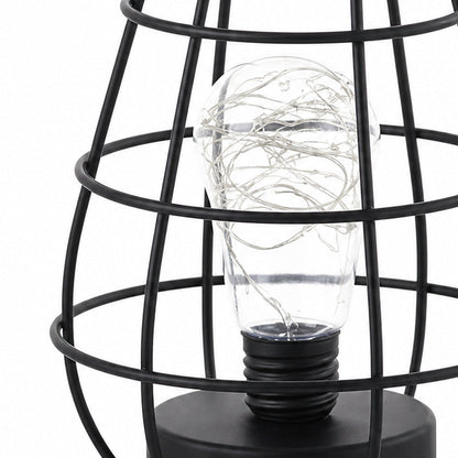 Velmora Geometric Iron Cage Table Lamp with LED Copper Wire