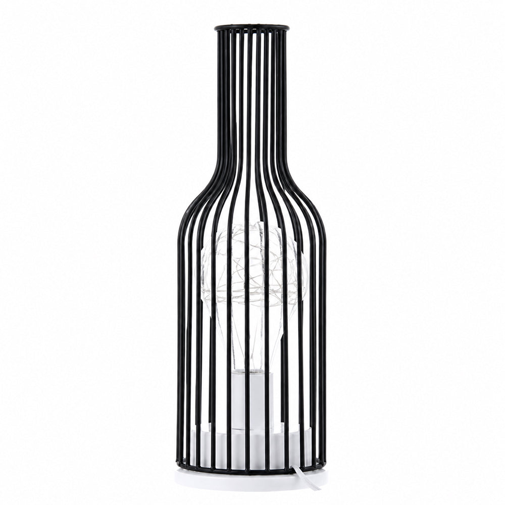 
Virello Wine Bottle Silhouette Iron Table Lamp with LED