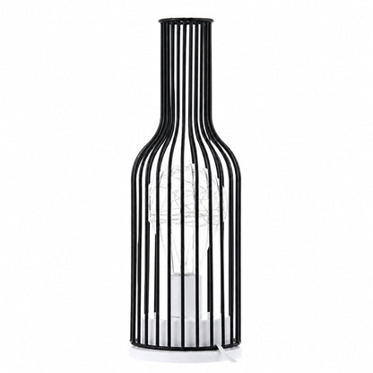 Virello Wine Bottle Silhouette Iron Table Lamp with LED