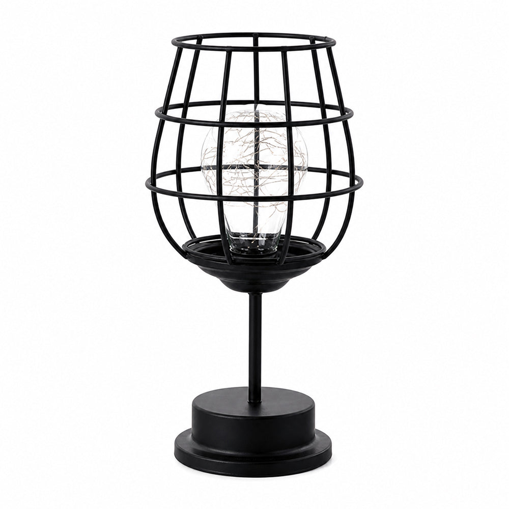 
Cavero Wine Glass Silhouette Iron Table Lamp with LED