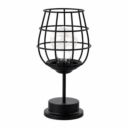 Cavero Wine Glass Silhouette Iron Table Lamp with LED