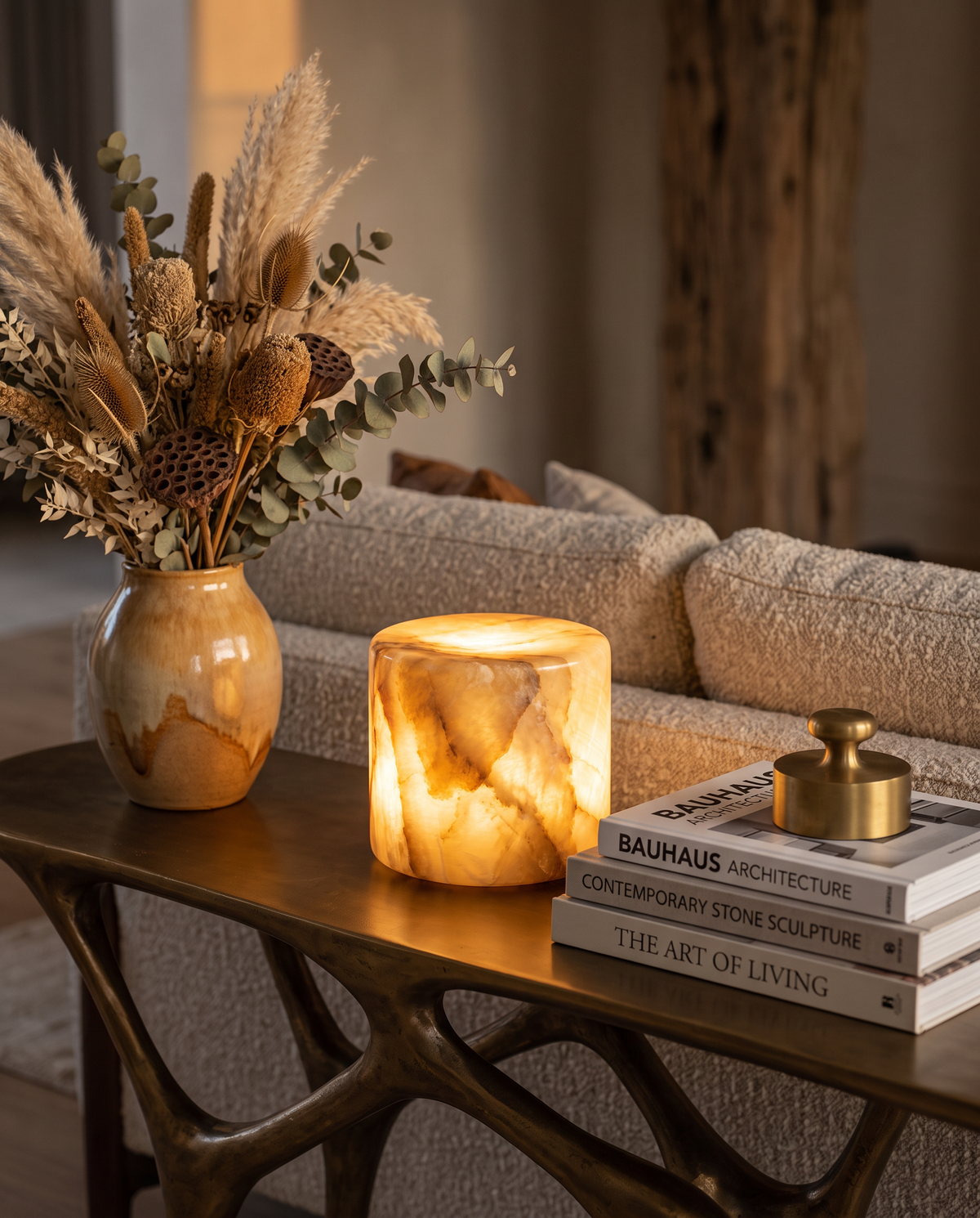 
Pietra Lunare Genuine Marble Cordless Touch Lamp Rechargeable