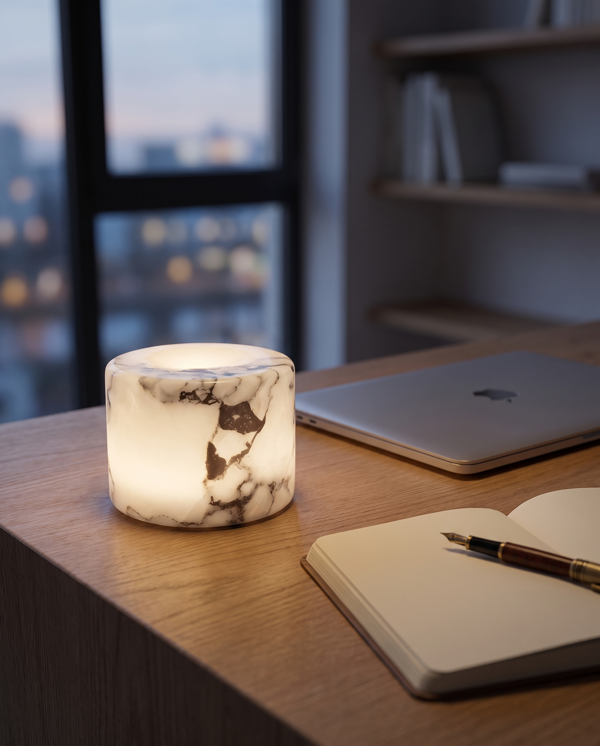 
Pietra Lunare Genuine Marble Cordless Touch Lamp Rechargeable